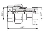 Greitoji jungtis FERRO, skirta išsiplėtimo indams, 3/4"išorė/vidus, SN01