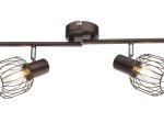 Kryptinis šviestuvas GLOBO Akin, E14, 4 x 40W, 230V, metalo bronza, chromas, 840 x 150 mm, 54801-4