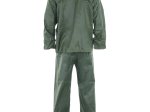Drabužių komplektas nuo lietaus, DDA00905RNXL, (striukė, kelnės), su paslėptu gobtuvu, žalia spalva, XL dydis, CE