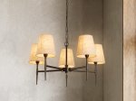 Pakabinamas šviestuvas SEARCHLIGHT Gothic, E14, 5 x 60W, 230V, 660 x 660 x 340 mm, maksimalus aukštis 1300 mm, 30690-5BK
