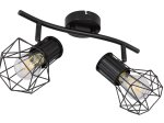 Kryptinis šviestuvas GLOBO Priska, E27, 2 x 40W, 230V, juodos sp., 340x130x190 mm