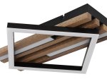 Pakabinamas LED šviestuvas GLOBO Obrien, 19W, 3000K, 230V, 1020lm, MDF tamsus medis, atminties funkcija, 330 x 310 x 75 mm