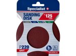 Šlifavimo diskas SPECIALIST+, P220, 125 mm, 5 vnt.