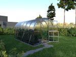 Šiltnamis KLASIKA Arkinis, 12 m2, su pamatu ir 4 mm polikarbonatine danga, 3 x 4 m, arkos formos