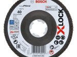 Gaubtas žiedlapinis diskas BOSCH X-Lock, D 125 mm, K 40, lenktas