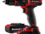 Akumuliatorinis smūginis gręžtuvas EINHELL TE-CD 18/40 Li-i, 18 V, maks. sukimo momentas 48 Nm, komplekte 2 x 2,0 Ah akumuliatoriai ir kroviklis, lagaminas, 64 dalių priedų komplektas
