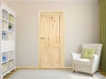 Medžio masyvo durų varčia MANOEL MARCHETTI, su išpjova spynai ir rankenai, Duo, spl. natūrali šakota pušis, matmenys 2020x700x35 mm
