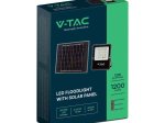 LED prožektorius su saulės baterija V-TAC VT-55100, be judesio daviklio, 12W, 1200lm, 4000K, IP65, laido ilgis 5m, su kolektoriumi