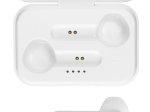 Įkraunamos belaidės ausinės STREETZ TWS-105, Bluetooth 5, įkrovimo dėklas 500 mAh, matinės baltos sp.