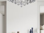 Lubinis šviestuvas SEARCHLIGHT Hanna, 8LT, G9, 9x33W, AXPxG 21x55x55 cm, chromuotas metalas ir skaidrūs kristalai, 3308-8CC