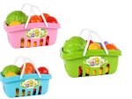 Žaislinis parduotuvės krepšelis TECHNOK, su daržovėmis ir vaisiais, 17 vnt., 5354