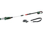 Akumuliatorinis genėjimo pjūklas BOSCH UniversalChainPole18 - 1 x 2,5 Ah, 18 V, darbinis plotis 20 cm, telesk. kotas iki 2,6 m, svoris 3,6 kg, 2,5 Ah akumuliatorius, kroviklis