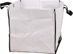 Sulankstomas maišas sodo atliekoms, 100 l, 42 x 42 x 42 cm, 120 g/m2, su rankenomis, baltos sp.