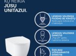 Klozetas GROHE START ROUND CERAMIC, pakabinamas, berėmis, lėtai nusileidžiantis dangtis, greito nuėmimo f-ja, baltas, 103848SH00