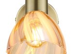 Kryptinis šviestuvas GLOBO Zachery, E14, 1 x 40W, 230V, geltonos sp., 100x125x160 mm