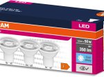 LED lempa OSRAM Value, 4,5W (=50W), GU10, 230V, 4000K, 36°, 350 lm, pakuotėje 3 vnt., LVPAR165036