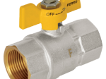 Rutulinis ventilis dujoms FERRO G18, 1/2", trumpa rankena, vidus/vidus, KGMS1