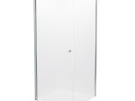 Dušo kabina HARMONY Nerea HAR-0062, 90 x 90 x 195 cm, kvadratinė, berėmė, chromuotas profilis, skaidrus 6 mm stiklas, be padėklo