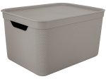 Daiktadėžė ROTHO Jive, 16 l, su dangčiu, rusvos sp.
