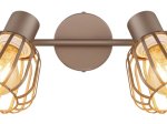 Kryptinis šviestuvas GLOBO Olin, E27, 2 x 40W, 230V, kavos sp., 300x125x175 mm