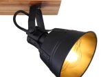 Kryptinis šviestuvas GLOBO Gunther, E27, 2 x 60W, 230V, juodos, aukso sp., 380x240 mm