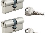 Spynos cilindras THIRARD, SA 2 vnt 30x30 mm, 6 raktai, nikelis, 193604