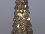 Stiklinė statulėlė Eglė, šviečianti, žalios sp., 95 x 95 x 245 mm