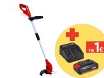 Akumuliatorinė žoliapjovė EINHELL GC-CT 18/24 Li-Solo, 18 V, pjovimo plotis (plastikinis peilis) 24 cm, svoris 1,27 kg, teleskopinis kotas, kilpinė rankena, be akumuliatoriaus ir pakrovėjo
