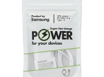 Telefono įkroviklis SAMSUNG, 25 W, komplekte adapteris ir Type-C 1.8 m laidas, baltos sp.
