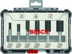 Frezų rinkinys BOSCH, 8 mm kotu,"Straight", 6 dalių