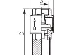 Atbulinis vožtuvas su filtru FERRO K21 3/4" F, su plast. uždarymo elementu, K21