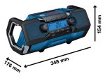 Akumuliatorinis radijas BOSCH Professional GPB, 18V-2 C SOLO, 18 V, 15 W, 06014A3000, be akumuliatoriaus ir kroviklio