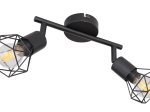 Kryptinis šviestuvas GLOBO Xara I, E14, 2 x 40W, 230V, juodos sp., 220x80x180 mm