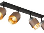 Kryptinis šviestuvas GLOBO Milley, E27, 4 x 40W, 230V, matinės bronzos spalvos, 650 x 100 x 125 mm, 15560-4C