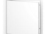 Revizinės durelės EUROPLAST ESLM4040, 400 x 400 mm, priglaistomos, metalinės, baltos