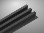 MDF sienų lentjuostė LINEA SLIM, spl. black/black, 2650x150x30 mm, dekoratyvinė