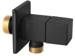 Kampinis ventilis FERRO QUADRO Z293-BL, su keramine galvute, G1/2 x 3/8, juoda, Z293-BL