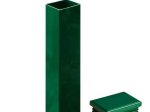 Stulpas tvoros segmentui HERVIN GARDEN, su dangteliu, 40x60 mm, ilgis 1700 mm, cinkuotas ir dažytas,  RAL6005