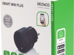 Išmanusis kištukinis lizdas DELTACO Smart Home Sh-P01M-B, WiFi, valdomas su programėle, turi laikmačio funkciją, LED indikatorius, su įž., 2,4 GHz, 10A, 220-240V, juodos sp.