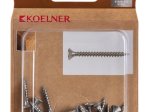 Medsraigčiai KOELNER, 3,5 x 20 mm, įleidžiama galva, nerūd. plieno A2, 22 vnt., PZ
