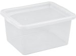 Daiktadėžė PLAST TEAM Basic Box, su dangčiu, skaidri, 59,5 x 31 x 39,5 cm, 52 l