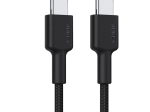 Įkrovimo laidas AUKEY, USB-C į USB-C, minkštas kabelis, ilgis 1m, 100W, USB2.0, juodos sp., EU001-LLTSN1040022