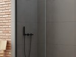 Dušo sienelė HARMONY Relaxa Black HAR-0353, 80 x 195 cm, juodas profilis, skaidrus grūdintas stiklas 6 mm