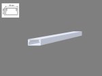 Kanalas kabeliui SERT PLASTIK Sert02010, 2 m, PVC, 20 x 10 mm, baltos spalvos