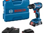 Akumuliatorinis gręžtuvas BOSCH Professional GSR 18V-45, 2x2.0 Ah, maks. sukimo momentas 45 Nm, lagamine