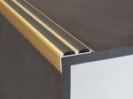 Aliumininė laiptų juostelė HESORA H 38 D1, 3.6 x 2 x 180 cm, mat.aukso spalvos, kilmės šalis ES