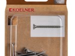 Medsraigčiai KOELNER, 3 x 30 mm, įleidžiama galva, nerūd. plieno A2, 20 vnt., PZ