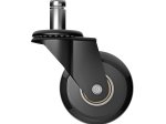 Biuro kėdės ratukai WALTECO, diametras 50 mm, kaištis 11 mm, juodi, apkrova 50 kg, 5 vnt.