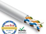 Kompiuterinis kabelis STEINMARK CAT5E/UTP, 4x2x0.5, neekranuotas, vidaus, pilkos sp.