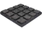 Guminė plytelė, 50x50x3 cm, juoda